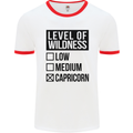 Levels of Wildness Capricorn Mens White Ringer T-Shirt White/Red