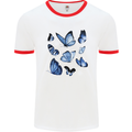 A Butterfly Collection Rhopalocera Mens White Ringer T-Shirt White/Red