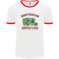 Merry Christmas Shitter's Full Funny Movie Mens White Ringer T-Shirt White/Red