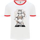 A Female Viking Shield Maiden Warrior Mens Ringer T-Shirt White/Red
