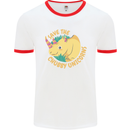Save the Chbby Unicorns Funny Rhino Mens White Ringer T-Shirt White/Red