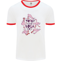 Worry Less Yoga More Mens Ringer T-Shirt White/Red