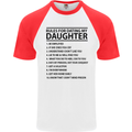 Rules for Dating My Daughter Father's Day Mens S/S Baseball T-Shirt White/Red