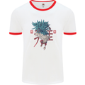 Chinese Zodiac Year of the Rooster Mens White Ringer T-Shirt White/Red