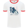 Daidarabotchi Japanese Yokai Mythology Mens White Ringer T-Shirt White/Red