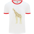 Giraffe Ecology Mens White Ringer T-Shirt White/Red