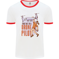 Trust Me I'm a Drone Pilot Mens Ringer T-Shirt White/Red