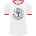 Trees What a Wonderful World Environment Mens White Ringer T-Shirt White/Red