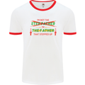 Father's Day I'm the Step That Stepped Up Mens White Ringer T-Shirt White/Red