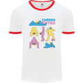 Camera Sutra Photography Photographer Funny Mens White Ringer T-Shirt White/Red