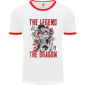 Legend of the Dragon MMA Martial Arts Movie Mens White Ringer T-Shirt White/Red