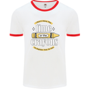 The Time or Crayons Funny Sarcastic Slogan Mens White Ringer T-Shirt White/Red