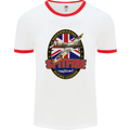 Supermarine Spitfire Flying Legend Mens White Ringer T-Shirt White/Red