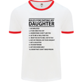 Rules for Dating My Daughter Father's Day Mens White Ringer T-Shirt White/Red