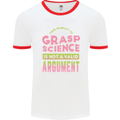 Grasp Science Funny Geek Nerd Physics Maths Mens White Ringer T-Shirt White/Red