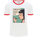 Woman Is Only Helpless Female Empowerment Mens White Ringer T-Shirt White/Red