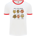 Cats Types of Coffee Drinkers Mens White Ringer T-Shirt White/Red