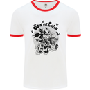 Join Our Coven Funny Halloween Pumpkin Mens White Ringer T-Shirt White/Red