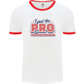 I Put the Pro In Procrastination Procrastinate Mens Ringer T-Shirt White/Red