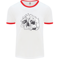 A Skull Made of Cats Mens White Ringer T-Shirt White/Red