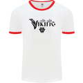 Viking Thor Odin Valhalla Norse Mythology Mens White Ringer T-Shirt White/Red