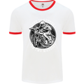 Life Is Better On Two Wheels Mens White Ringer T-Shirt White/Red