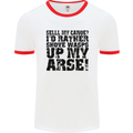 Sell My Canoe? Funny Canoeing Mens White Ringer T-Shirt White/Red