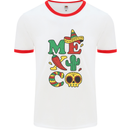 Symbols of Mexico Mens Ringer T-Shirt White/Red