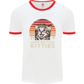 Show Me Your Kitties Funny Cat Kitten Mens White Ringer T-Shirt White/Red