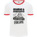 Grandad and Granddaughter Grandparent's Day Mens White Ringer T-Shirt White/Red