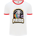 Can't Hide My Pride LGBT Gay Awareness Mens White Ringer T-Shirt White/Red