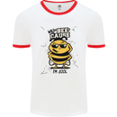 Why? Bee-Cause I'm Cool Funny Bee Mens White Ringer T-Shirt White/Red