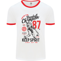 Baseball Champion Player Mens White Ringer T-Shirt White/Red