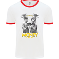 Money Team Pablo Escobar El Chapo Al Capone Mens White Ringer T-Shirt White/Red