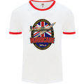 Hawker Hurricane Flying Legend Mens White Ringer T-Shirt White/Red