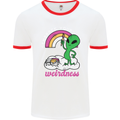 Alien Embrace Your Weirdness Funny LGBT Mens White Ringer T-Shirt White/Red