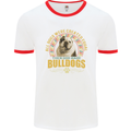 A Bulldog Dog Mens Ringer T-Shirt White/Red