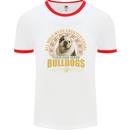 A Bulldog Dog Mens Ringer T-Shirt White/Red