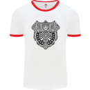 Mjolnir Thor Viking Hammer Mens Ringer T-Shirt White/Red
