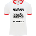 Some Grandpas Funny Biker Motorbike Bike Mens Ringer T-Shirt White/Red