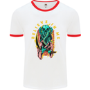 Cthulhu Believe in Me Octopus Kraken Skull Mens White Ringer T-Shirt White/Red