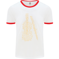 A Violin Cello Mens White Ringer T-Shirt White/Red