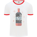 Vodka Sobriety Vodkabulary Alcohol Mens White Ringer T-Shirt White/Red