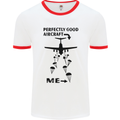 Perfectly Good Aircraft Skydiving Funny Mens White Ringer T-Shirt White/Red