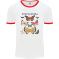 Rhopalocera Butterfies Butterfly Mens White Ringer T-Shirt White/Red