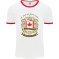 All Men Are Born Equal Canadian Canada Mens White Ringer T-Shirt White/Red