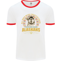 An Alaskan Dog Mens Ringer T-Shirt White/Red