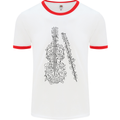 A Violin Cello Mens Ringer T-Shirt White/Red