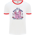 Love is Being a Mom Funny Horse Mens White Ringer T-Shirt White/Red