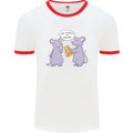 Vegan Mouse Funny Cheese Mens White Ringer T-Shirt White/Red